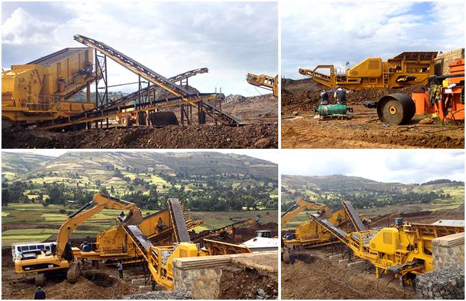 Mobile Impact Crusher Production Site